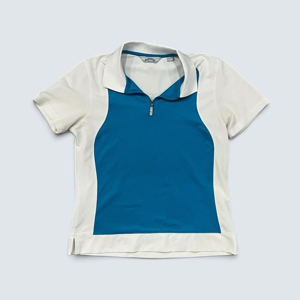 Callaway Women's White and Blue Polo-shirts